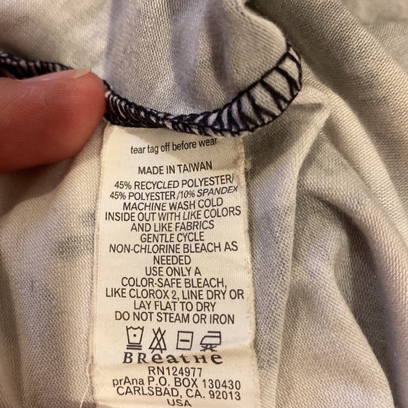 Prana size s dress strachy fabric yellow white black gray spots - Picture 8 of 8